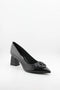Jorge Bischoff Block Heel Logo Embellished Pumps